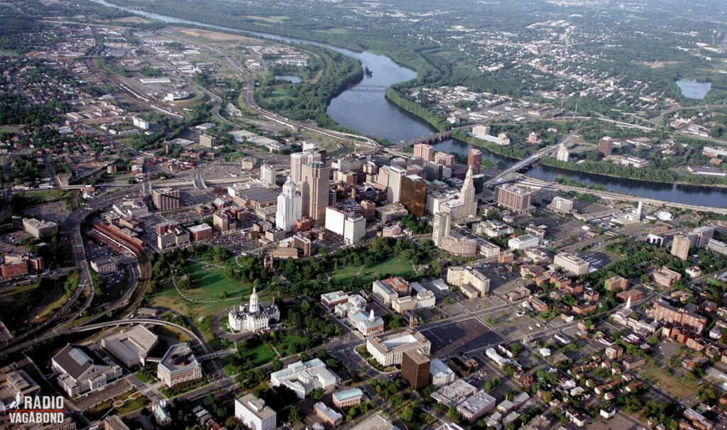 Hartford (set fra luften) er en af de ældste byer i USA