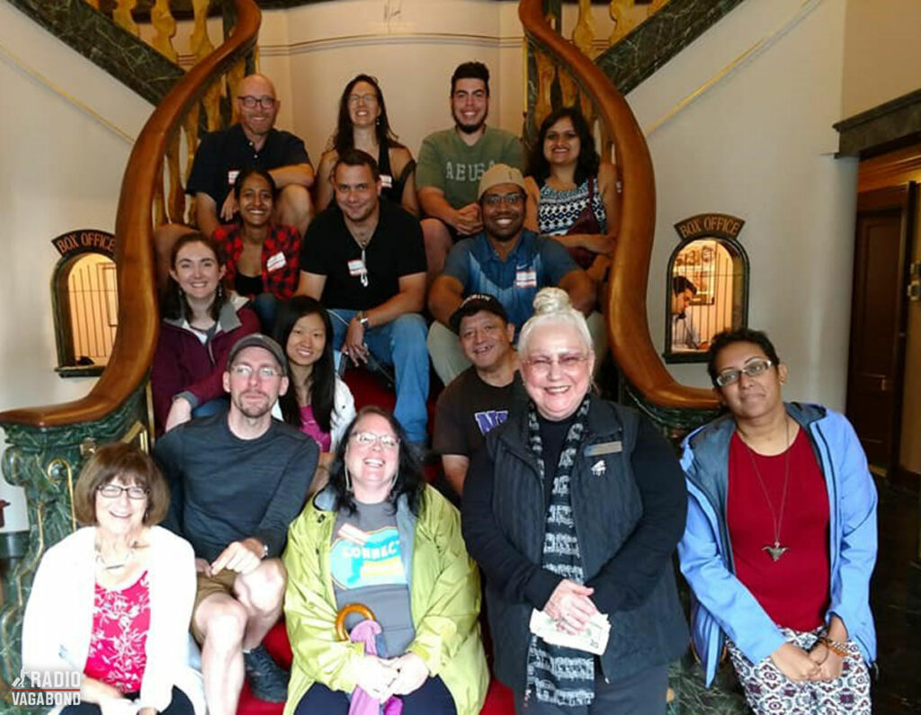 Another Couchsurfing group photo – this one at Godspeed Opera House.